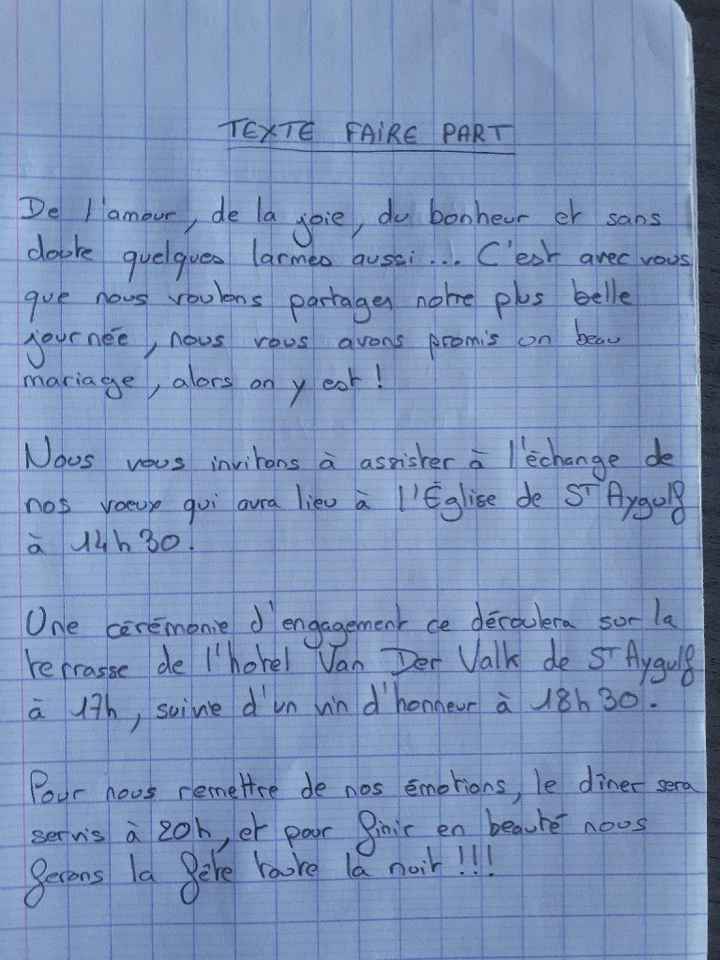 Faire part - 1