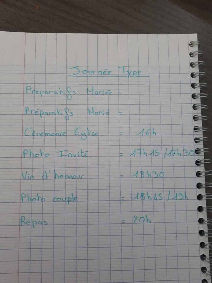 Journée type - 1