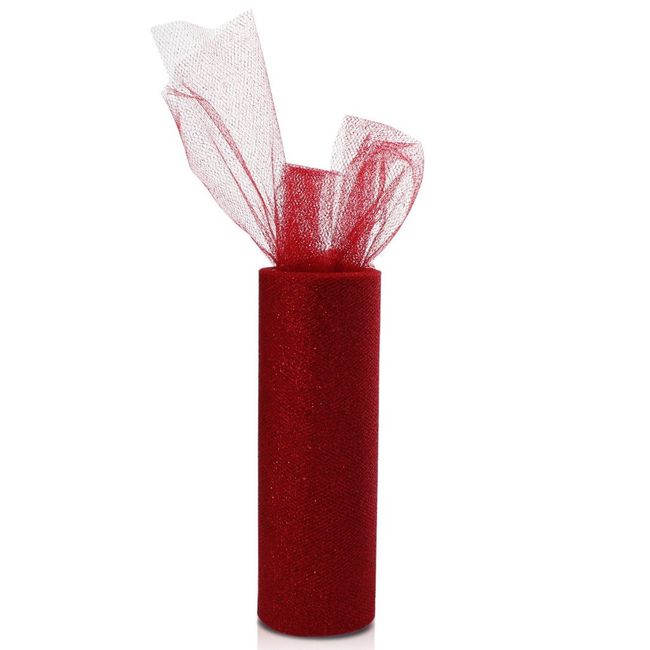 Tulle bordeau pailleté