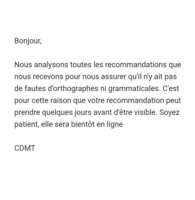 Pourquoi les avis négatifs ne sont pas publiés sur mariages.net ? 1