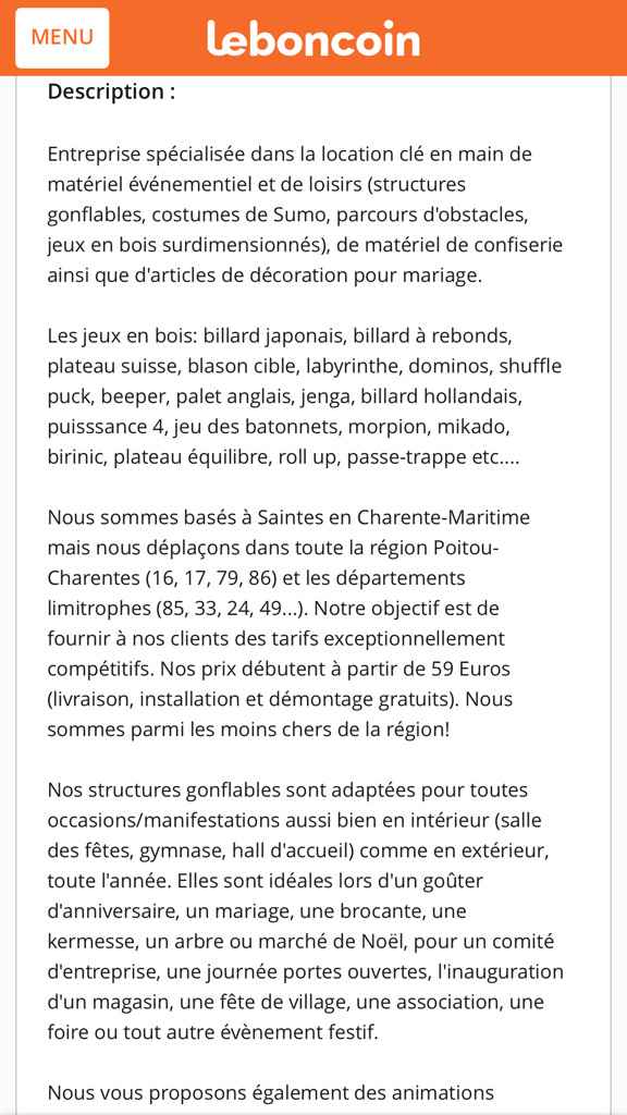 Location jeux en bois géants , des adresses ?  des avis ? - 1