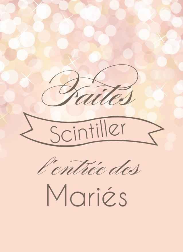 * étiquettes CIERGES MAGIQUES entrée des mariées 