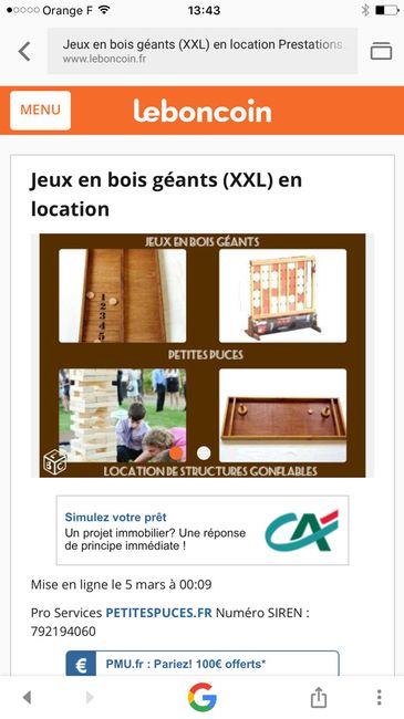 Location jeux en bois géants , des adresses ?  des avis ? 1