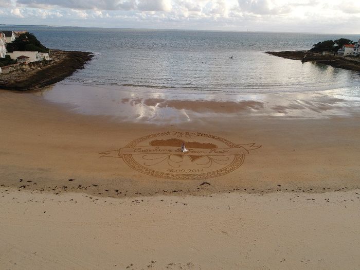 Sur la plage en face de notre maison