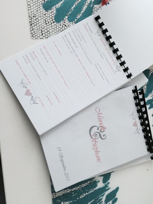 Le livre d'or ou fiche d'or suite!