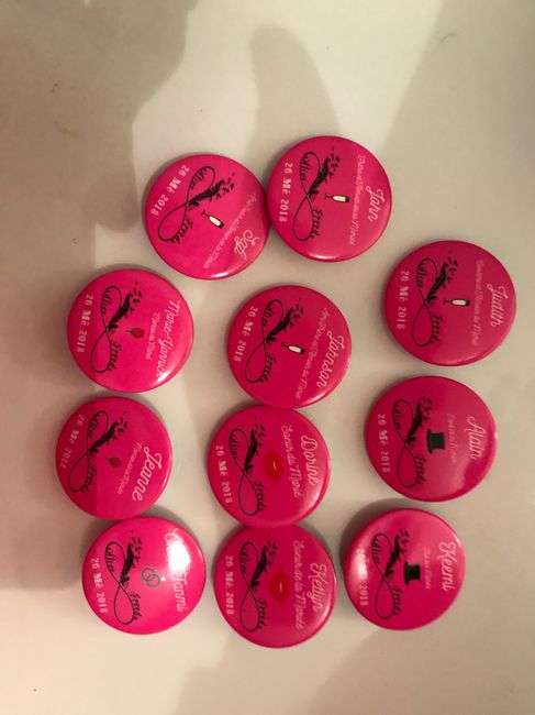 Cadeau invités - badges personnalisés 2