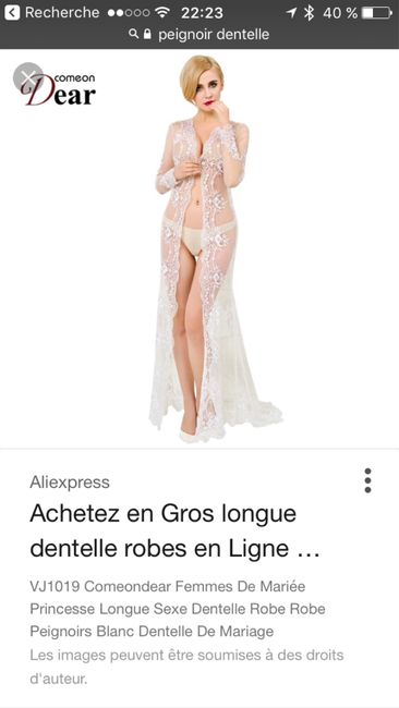 Peignoir dentelle - 1