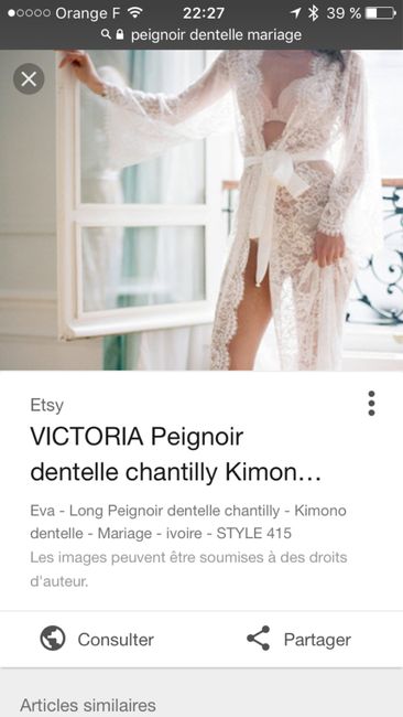 Peignoir dentelle - 1