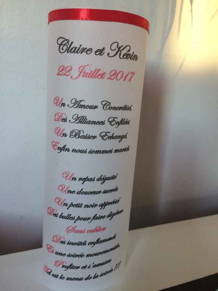 Menus photophores reçus - 2