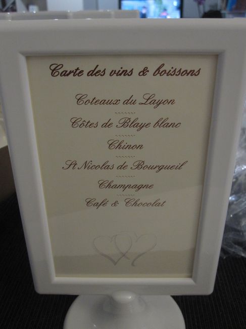 carte des vins