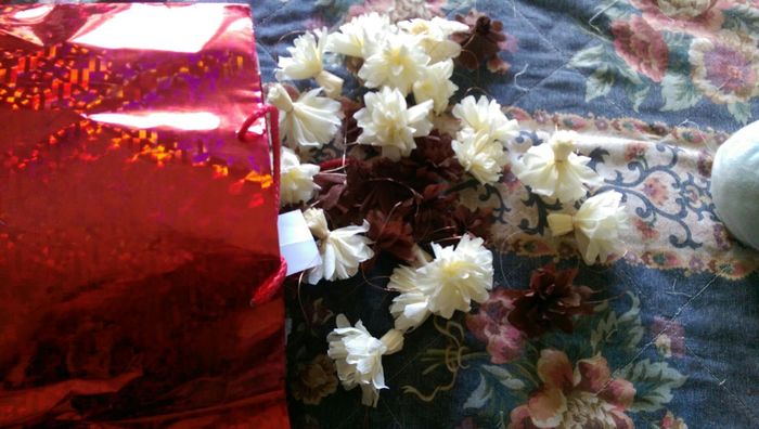fleurs en papier crépons