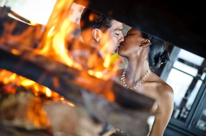 couple et cheminée