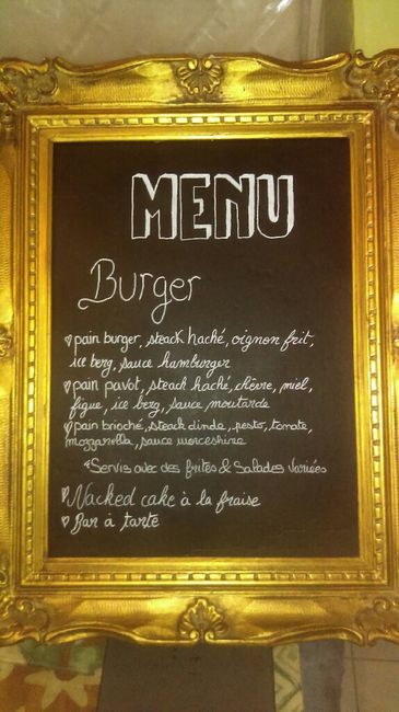 Apercu des menus de mariage - 1