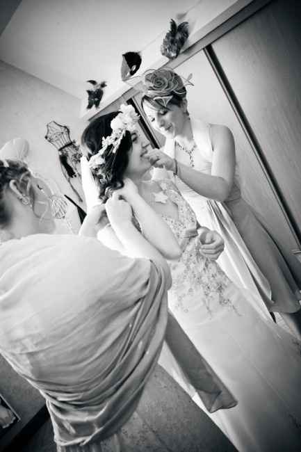préparatifs de la mariée