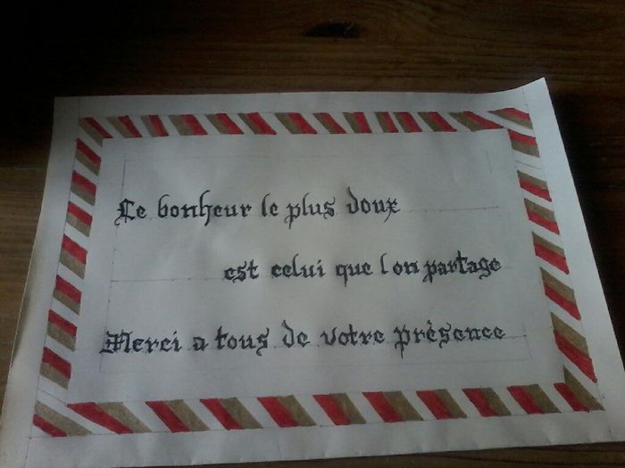 Mot de remerciment - 1