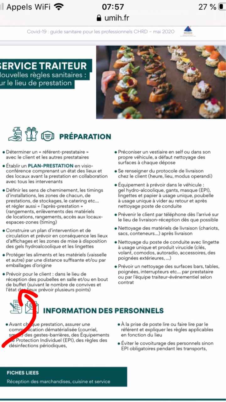 Règles du protocole sanitaire (loi) différents d’une recommandation syndicale - 3