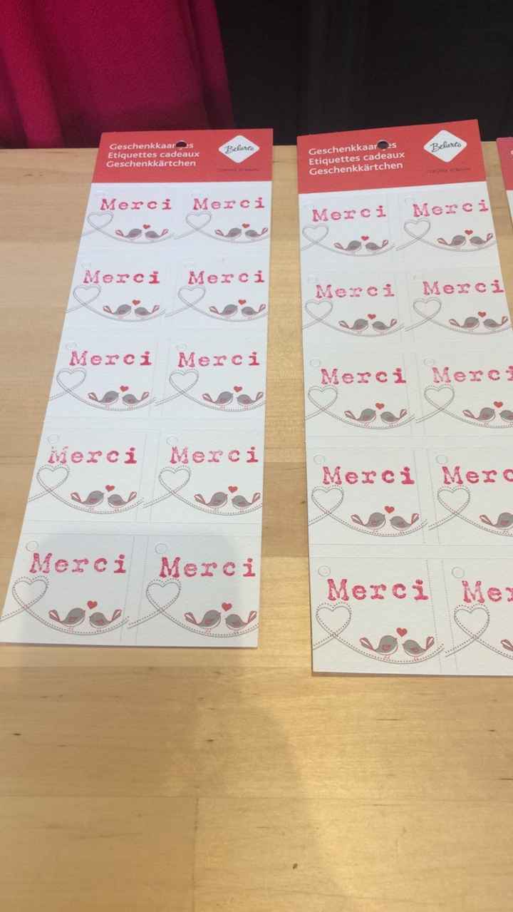 Etiquettes remerciements