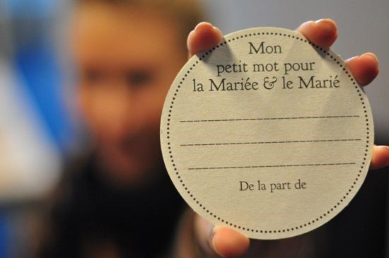 " Un petit mot pour les mariés " 1