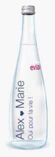 Bouteille Evian personnalisée
