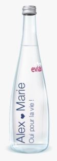 Bouteille Evian personnalisée