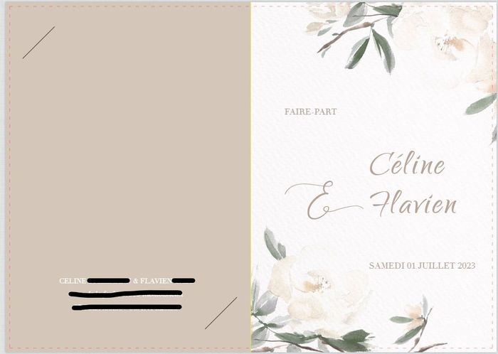 Concours voici mon Faire-part Céline 1