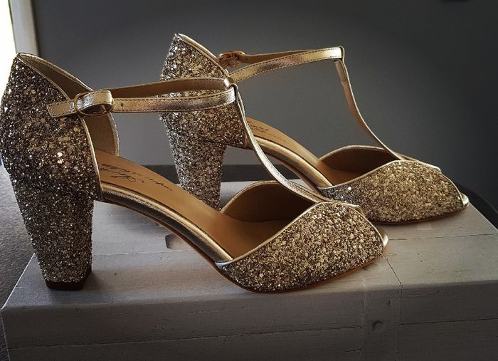 Chaussures Salomé dorée - 1