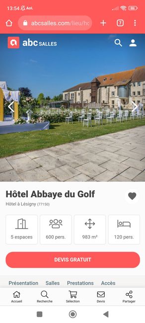 Recherche lieu mariage avec hébergements (150 pers.) - 2