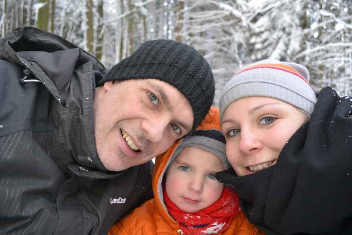 ma petite famille à la neige :)