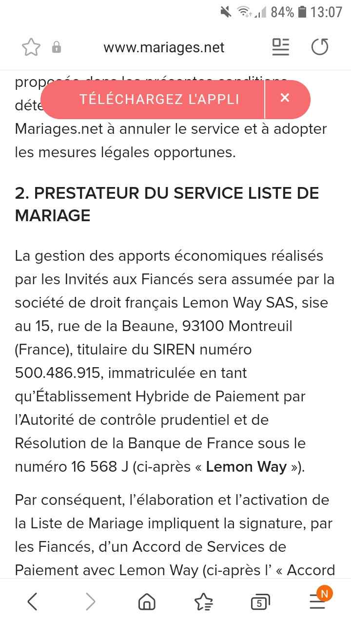 arnaque liste de mariage - 1