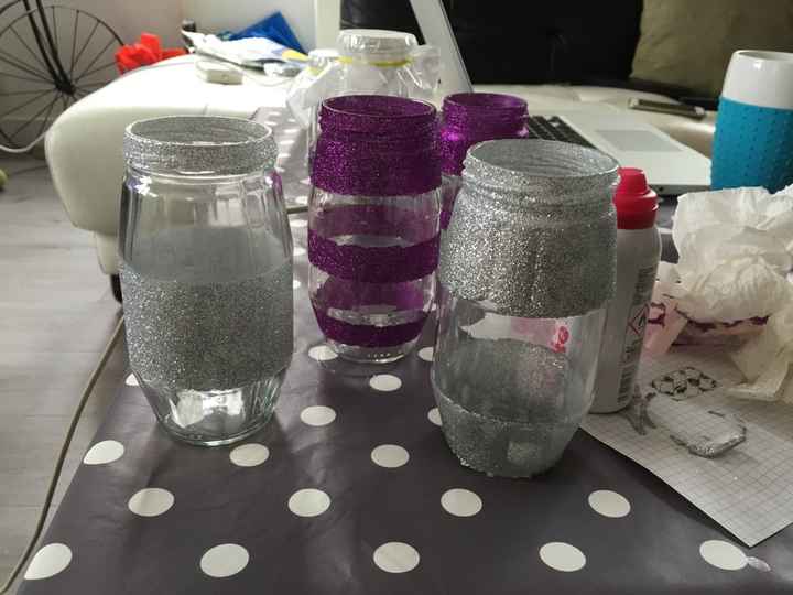 Vase ( bocaux ) paillettes - 1
