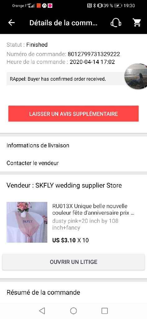 Réception des chemins de table Aliexpress - 1