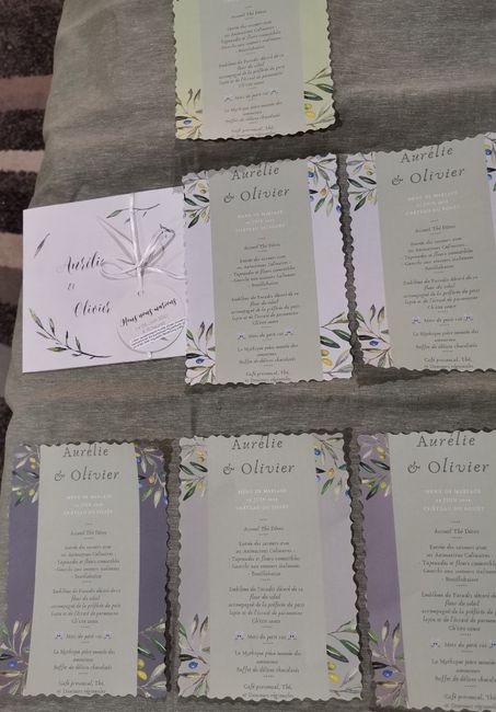 Menu de mariage 1