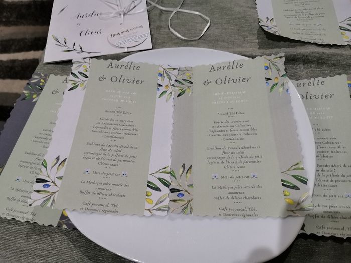 Menu de mariage 2