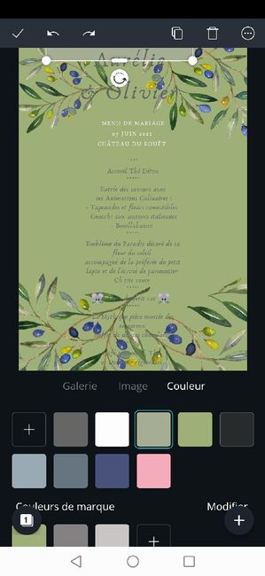 Menu de mariage 9