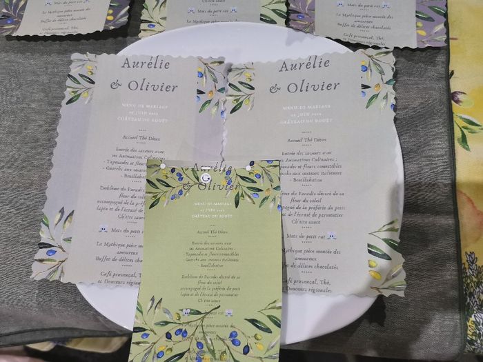 Menu de mariage 5