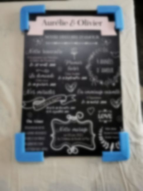 Notre chalkboard reçu 1