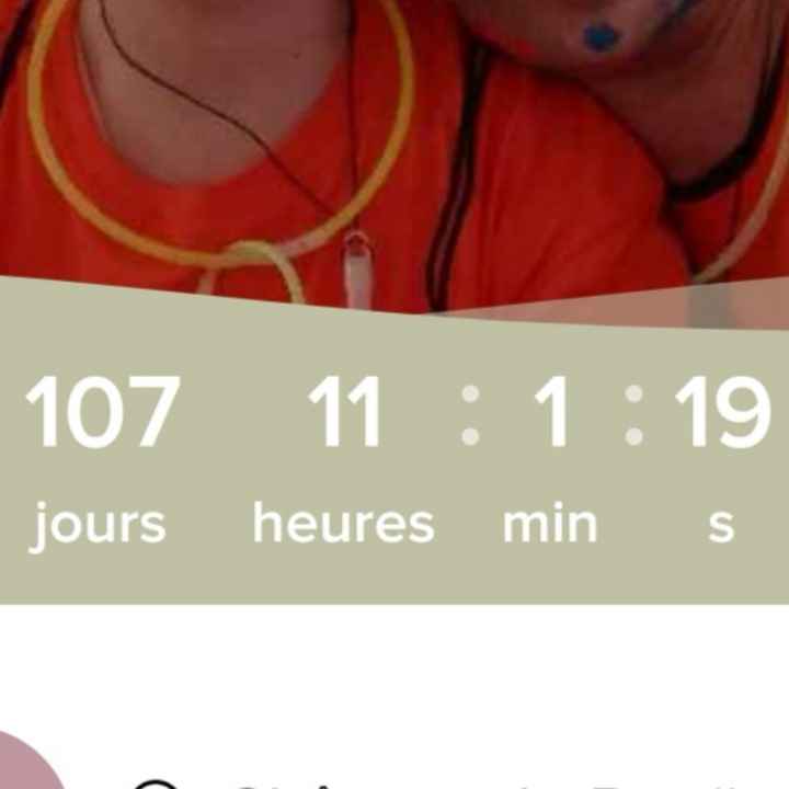 Avant la date du mariage il reste... - 1