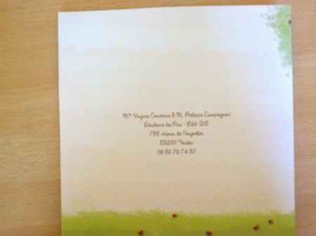 faire-part face arrière