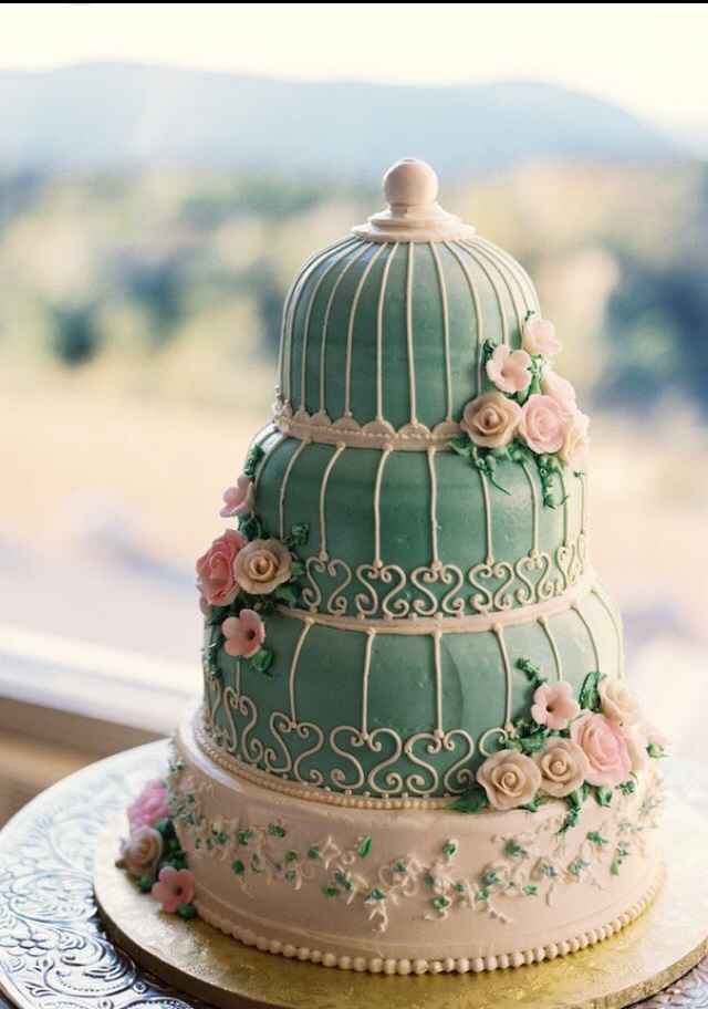 Tendance wedding cake birdcage... - 2