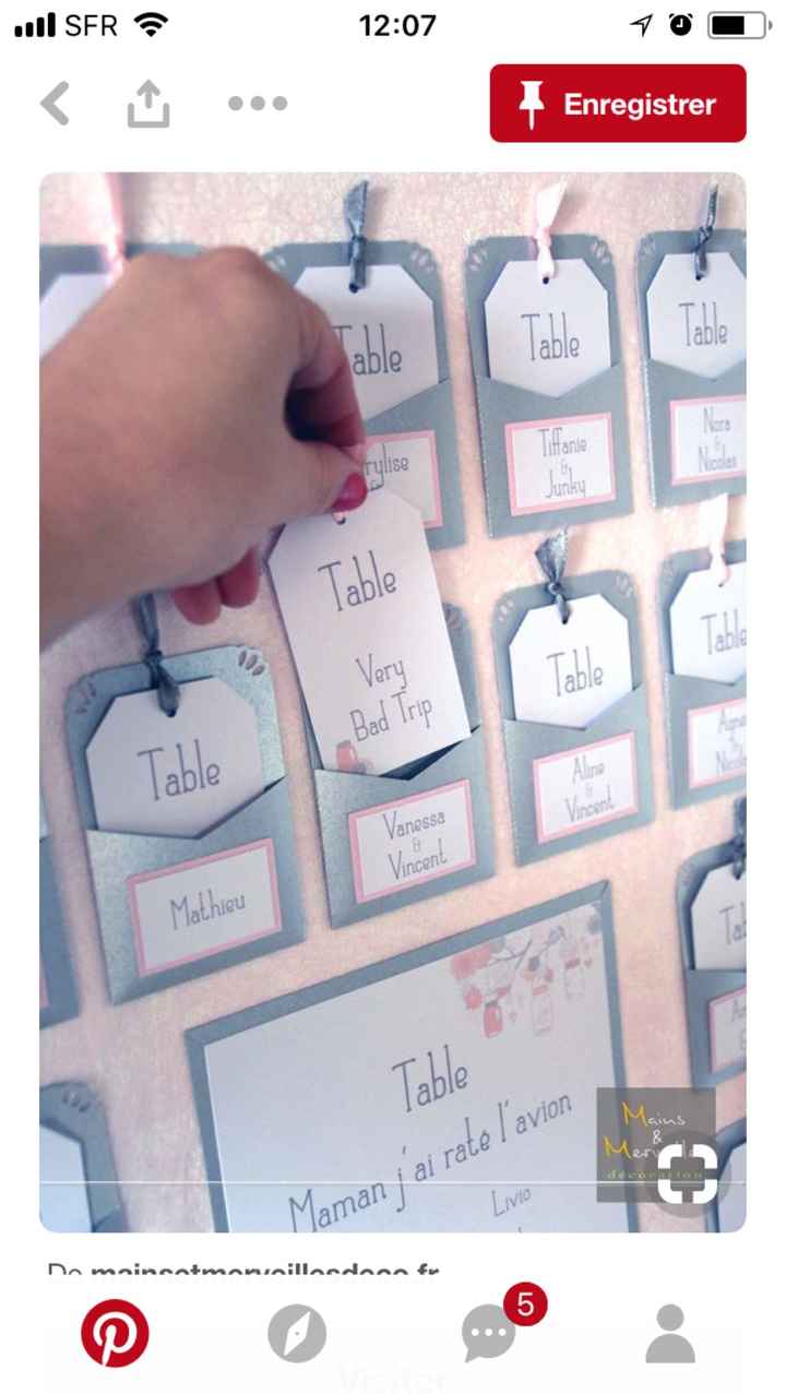  Idee et alternative plan de table : escort card - 5