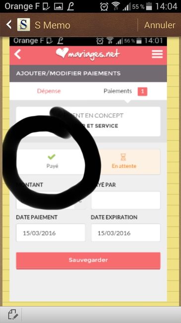 Comment éviter d'avoir des paiements "en attente" dans mon budget de mariage? - 1