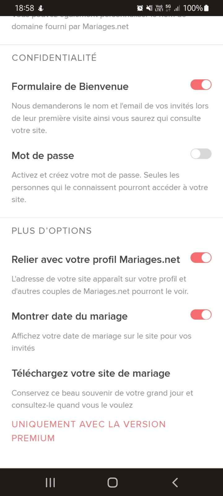 Site mariage - 1