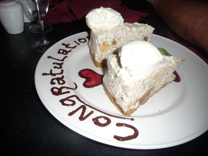notre dessert de fiançailles, complètement improvisé