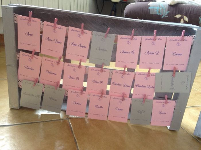 Plan de table et escort card terminés - 1