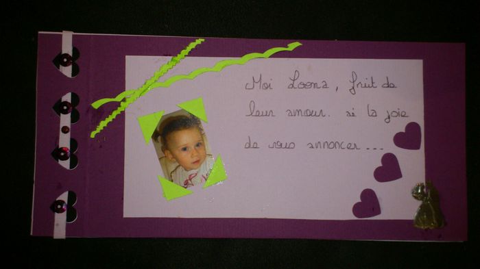 devant du faire-part