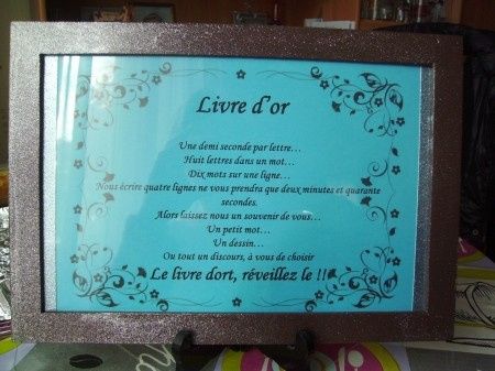 cadre pour livre d'or