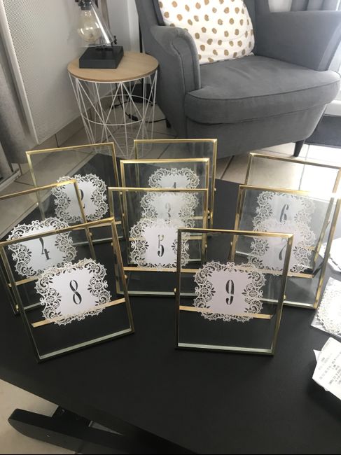 Numéro/Nom de table mariage 6