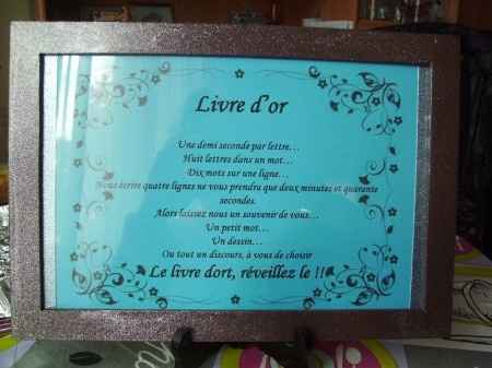 cadre pour livre d'or