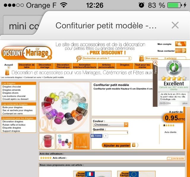Cherche contenants à dragées transparents - 1