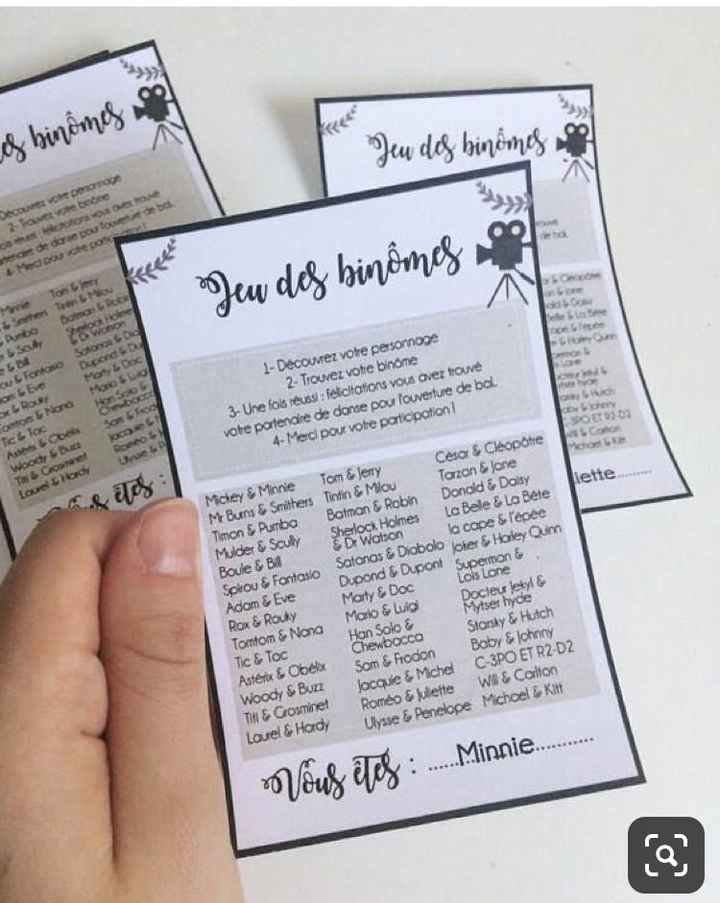 Activités mariage - 1